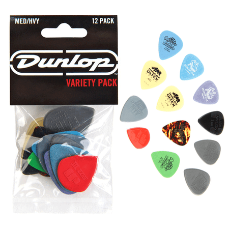 JIM DUNLOP - 12 Pick Variety Pack - Medium/Heavy