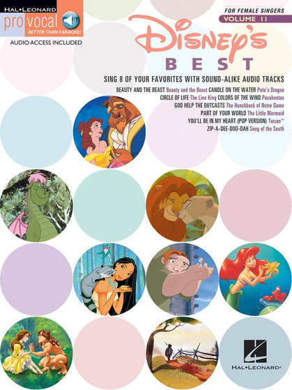 DISNEYS BEST PRO VOCAL WOMENS V11 BK/CD MUSIC BOOK