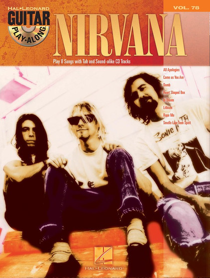 NIRVANA GUITAR PLAY ALONG BK/CD V78 SHEET MUSIC BOOK