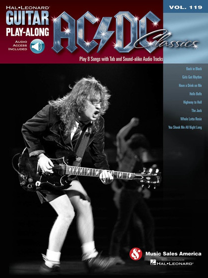 AC/DC CLASSICS GUITAR PLAY ALONG BK/OLA V119 SHEET MUSIC BOOK