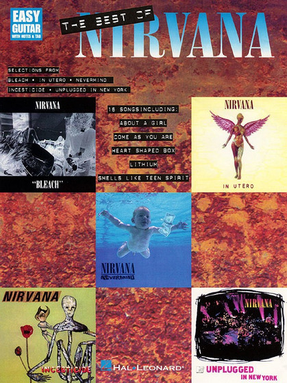 BEST OF NIRVANA EASY GTR NOTES TAB SHEET MUSIC BOOK