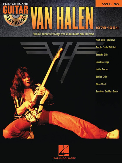 VAN HALEN 1978-1984 GUITAR PLAY ALONG V50 BK/CD SHEET MUSIC BOOK