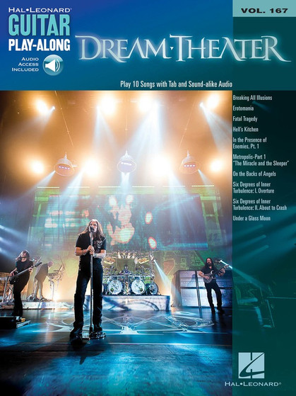 DREAM THEATER GUITAR PLAYALONG V167 BK/OLA SHEET MUSIC BOOK