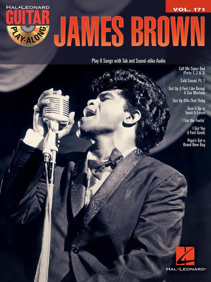 JAMES BROWN GUITAR PLAY ALONG V171 BK/CD SHEET MUSIC BOOK