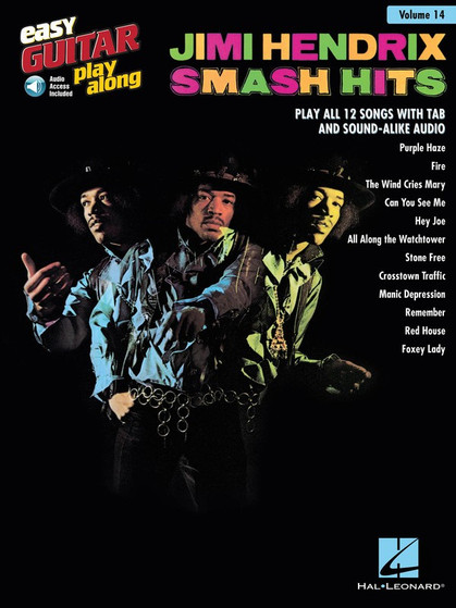 SMASH HITS EASY GUITAR PLAY ALONG V14 BK/OLA SHEET MUSIC BOOK