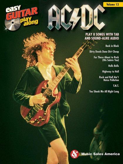 AC/DC EASY GUITAR PLAYALONG V13 BK/OLA SHEET MUSIC BOOK
