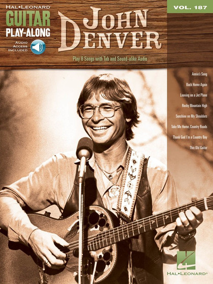 JOHN DENVER GUITAR PLAYALONG V187 BK/OLA SHEET MUSIC BOOK
