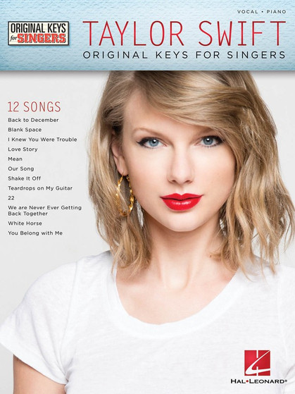 TAYLOR SWIFT ORIGINAL KEYS FOR SINGERS P/V SHEET MUSIC BOOK