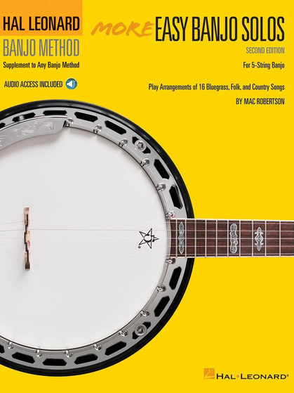 Hal Leonard MORE EASY BANJO SOLOS 2ND ED W/ OLA SHEET MUSIC BOOK