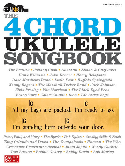 4 CHORD UKULELE SONGBOOK STRUM & SING SHEET MUSIC BOOK