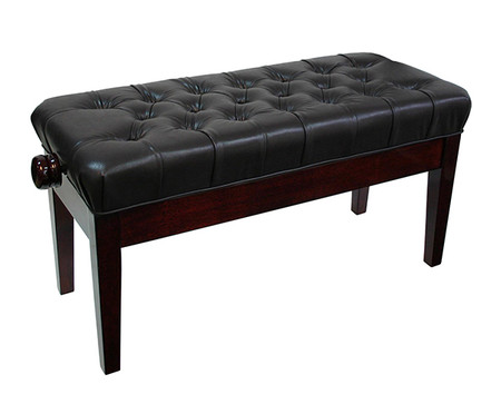 Mono Adjustable Duet Piano Bench - Mahogany