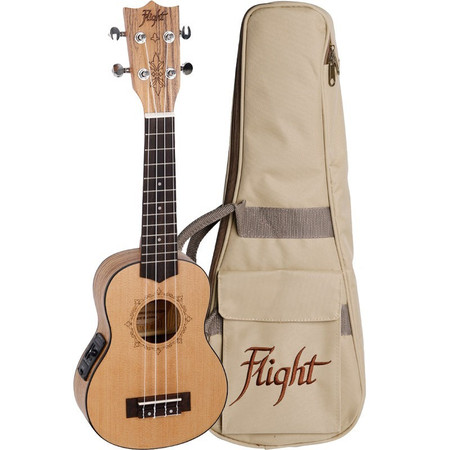 FLIGHT DUS320 SOPRANO ELECTRO ACOUSTIC UKE W/BAG