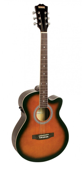 REDDING   Grand Concert Cutaway Electric/Acoustic   Tobacco Sunburst