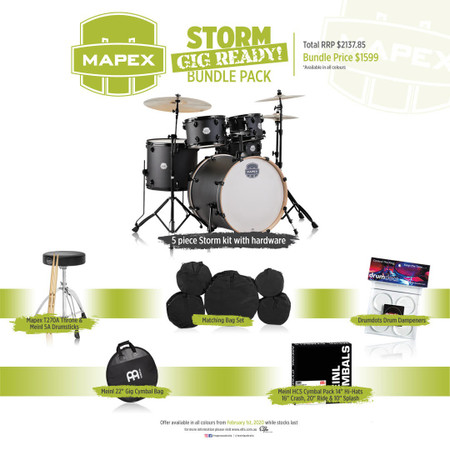 Drum Kit Mapex Storm Bundle many Extras  ( As per picture ) LTD