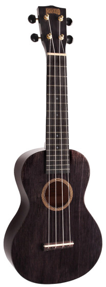 MAHALO Hano Series Concert  Ukulele Transparent Black Gloss.