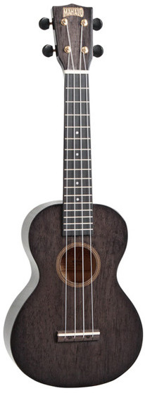 MAHALO Hano Series Concert Ukulele Left Hand Model Transparent Black Gloss.