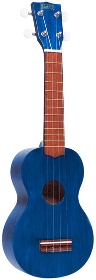 MAHALO Kahiko Series Soprano Ukulele Transparent Blue.