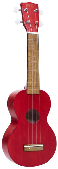 MAHALO Kahiko Series Soprano Ukulele Transparent Red.