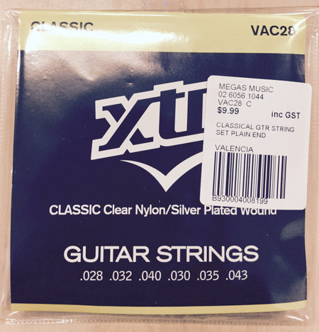 XTR    Classical Guitar String Set (Plain end)    28   43