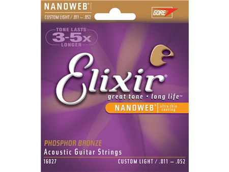 Elixir Acoustic Nano Phos Bronze Cust Lite 11 52