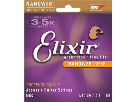 Elixir Acoustic Nano Phos Bronze Med 13 56