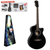 REDDING   Electric/Acoustic Package. Grand Concert Guitar  Black