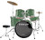 DXP  Pioneer  Series Rock Drumkit      Metallic Emerald Green