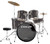 DXP  Pioneer  Series Rock Drumkit with Cymbals & Throne    Black