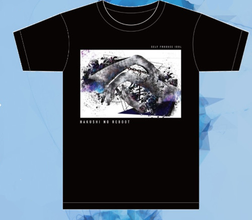 HAKUSHI NO REBOOT - Black self-produced T-shirt LARGE