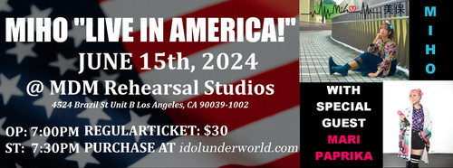 MIHO "LIVE IN AMERICA" - REGULAR ADMISSION TICKET