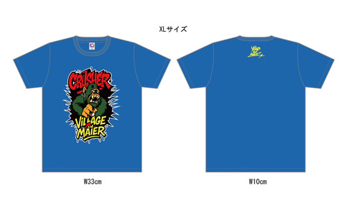 VILLAGE IN MAIER - "CRUSHER" BLUE T-SHIRT SIZE XL