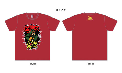 VILLAGE IN MAIER - "CRUSHER" RED T-SHIRT SIZE XL