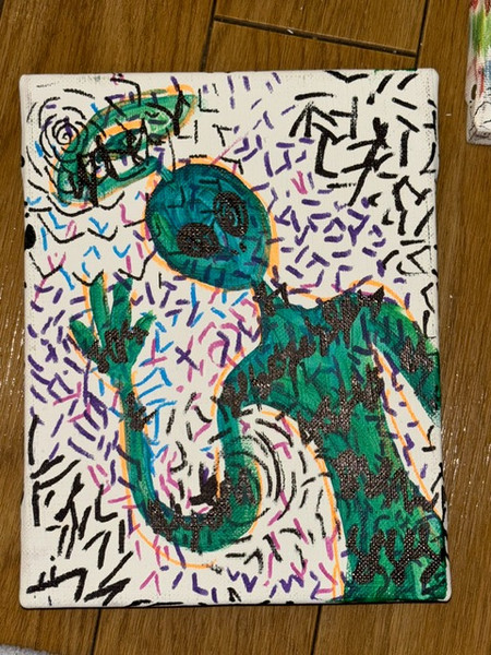 ROKU CHAN - "ALIEN" PAINTING
