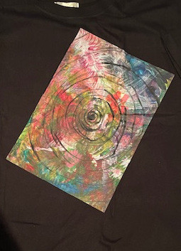 ROKU CHAN - BLACK T-SHIRT "SPIRAL" - SIZE XXL