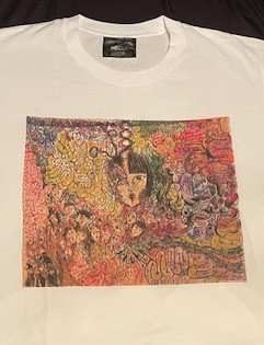 ROKU CHAN - WHITE "FACES" T-SHIRT SIZE XXL