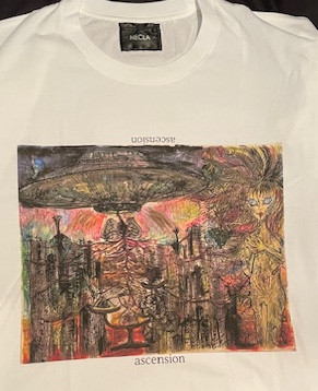 ROKU CHAN - WHITE "ASCENSION" T-SHIRT SIZE XXL