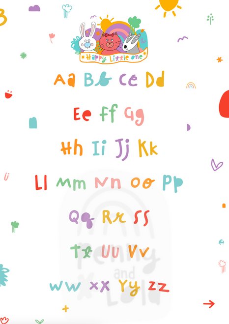 The Happy Song - Print Alphabet - A3