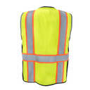 Ironwear Class 2 Safety Vest 1245-Z-RD - Lime Color Back View