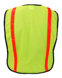 Ironwear Safety Vest, 1216 Non ANSI Polyester Lime Mesh Back View