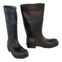 GWP, 15" PVC Boots, Plain Toe with Cushioned Insole-Black