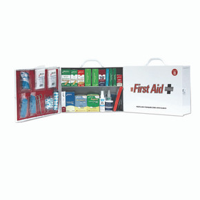 ProStat First Aid Kit (612B), 2 Shelf Industrial with Liner and Pockets Inside, ANSI Class B-Steel Case