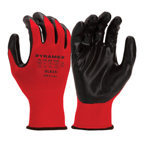 Pyramex Safety GL614 Smooth Nitrile Dipped Work Gloves