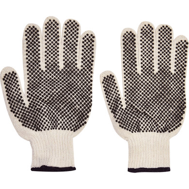 Ironwear Safety, String Knit Gloves, Blend PVC Dotted