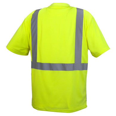 Pyramex Safety, RTS21B Type R Class 2 Black Bottom Safety Shirt - Lime