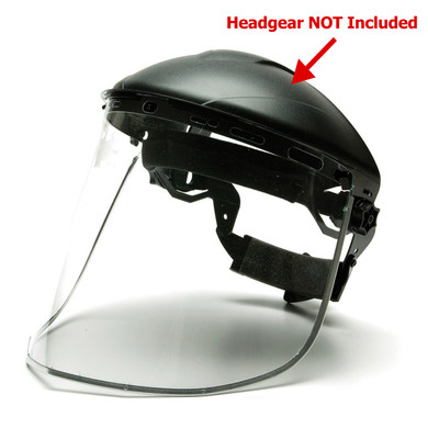 Pyramex Safety, S1015 Polyethylene Face Shield - Clear (Headgear Sold Separately)