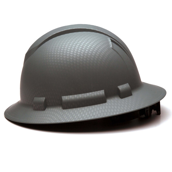 Pyramex Ridgeline Full Brim Hard Hat, 4-Point Suspension, Graphite Pattern