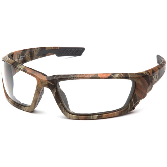 Venture Gear VGSCM1010DTB Brevard Eyewear - Camo Foam Lined Frame - Clear Anti-Fog Lens