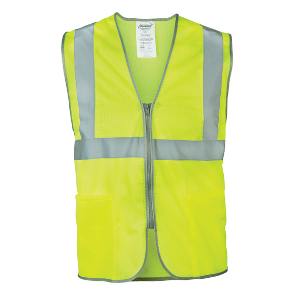 Ironwear Safety, Class 2 Vest, Model 1231 LZ, 100% Poly Lime Mesh