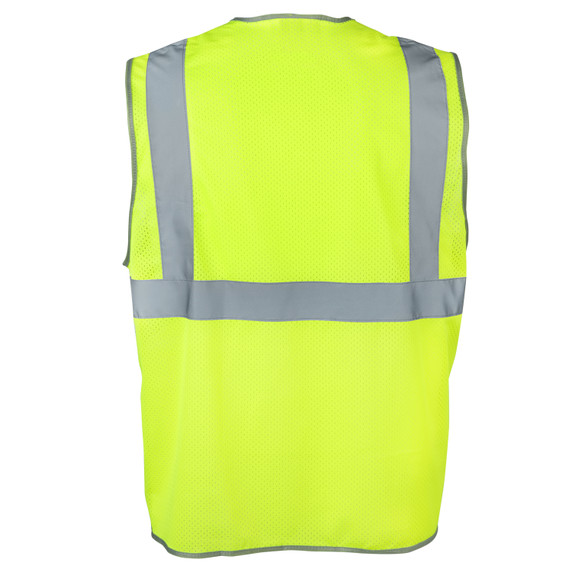 Ironwear Safety, Class 2 Vest, Model 1231 LZ, 100% Poly Lime Mesh