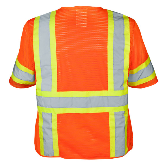 Ironwear Safety, Class 3 Vest, Model 1293 with Zipper, 100% Polyester Fabric Lime or Orange